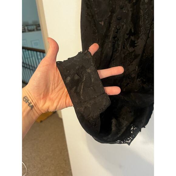 Victoria's Secret Vintage Gold Label Lingerie Lace Teddy Onesie Black Medium - Picture 7 of 10